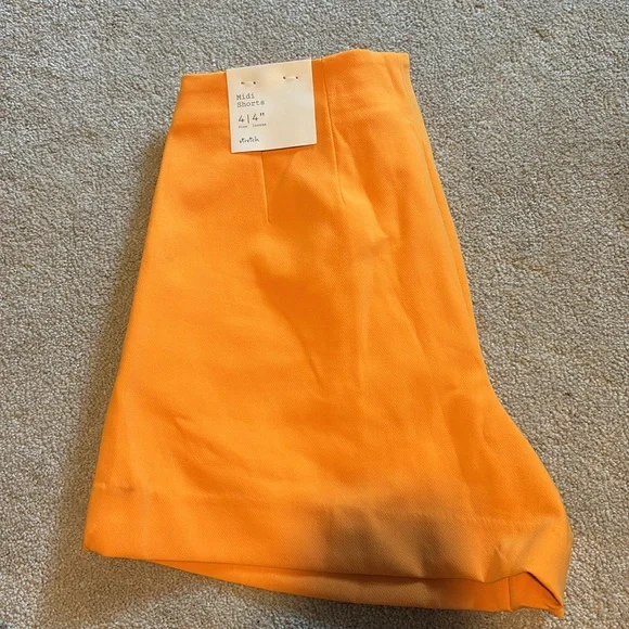 a new day Women's High Waist Orange Shorts - Picture 2 of 2